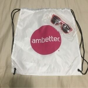 Ambetter cinch sack and sunglasses NWOT
